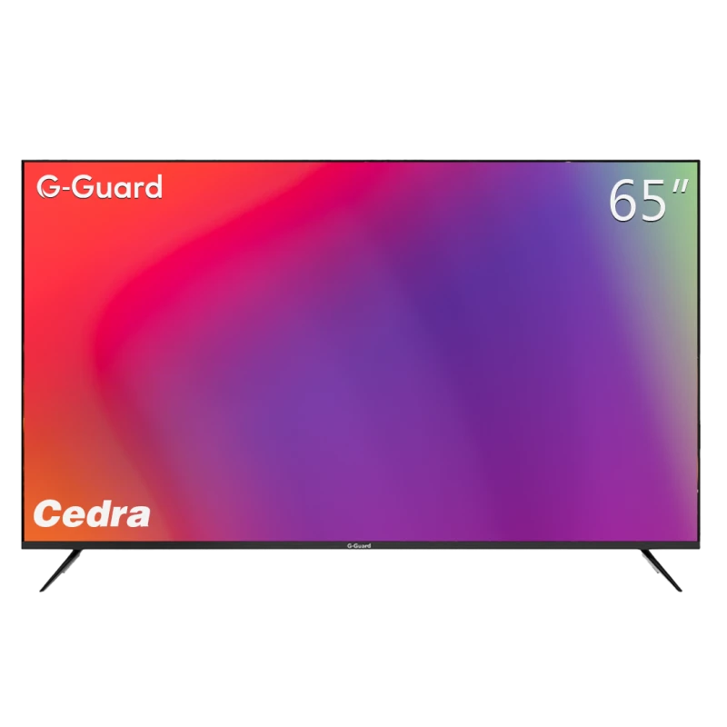 تلفزيون سيدرا تي جي 65 بوصة ذكي 4K UHD، تصميم بدون إطار، دولبي فيجن، نظام تشغيل جوجل تي في من جي جارد - جي-جارد
